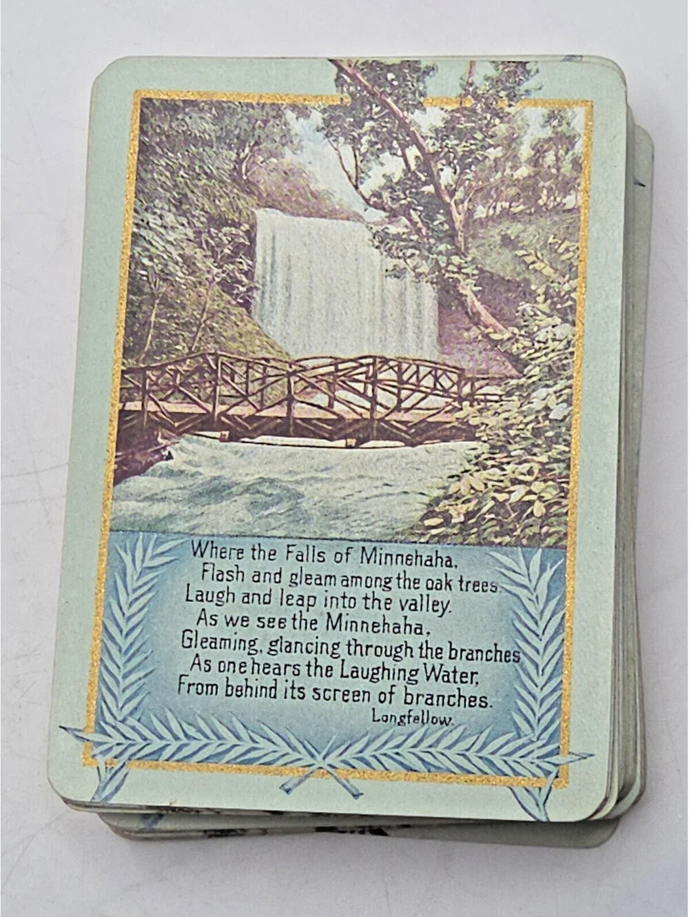 Rare c1910 Chicago Milwaukee & Puget Sound Railway Playing Cards Incomplete Box